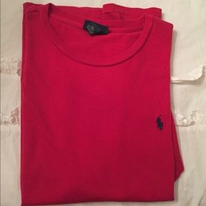 Red polo t shirt